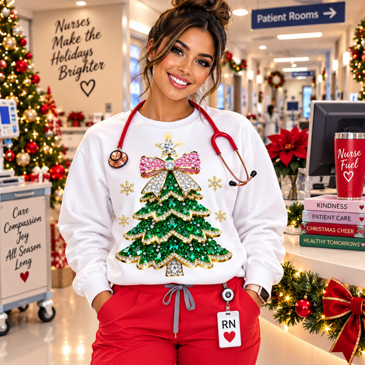 Nurse Christmas Tree Sweatshirt