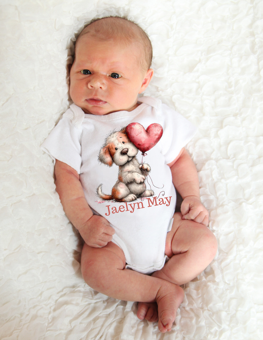 Short Sleeve Toddler Whimsical Valentine Onesie / T Shirt