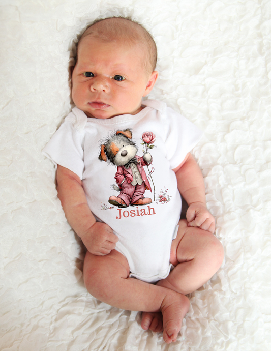 Short Sleeve Toddler Whimsical Valentine Onesie / T Shirt