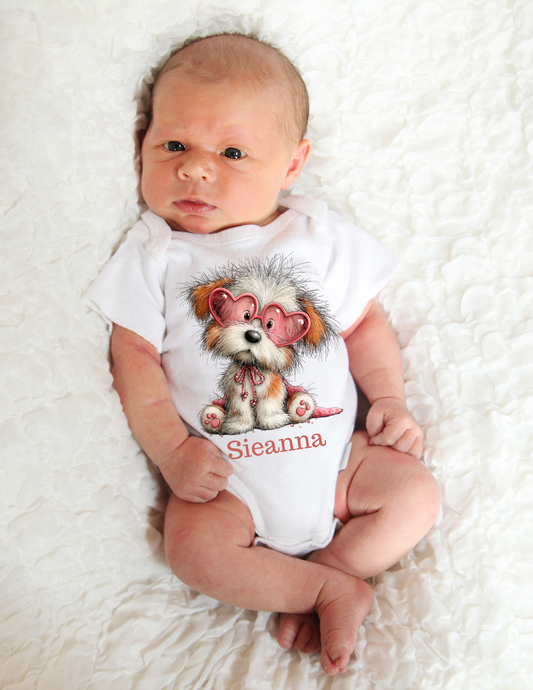 Short Sleeve Toddler Whimsical Valentine Onesie / T Shirt