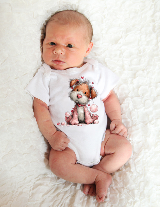 Short Sleeve Toddler Whimsical Valentine Onesie / T Shirt